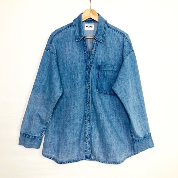Show me your mumu denim button down shirt
Mountain button down mountain mist - Picture 2 of 11